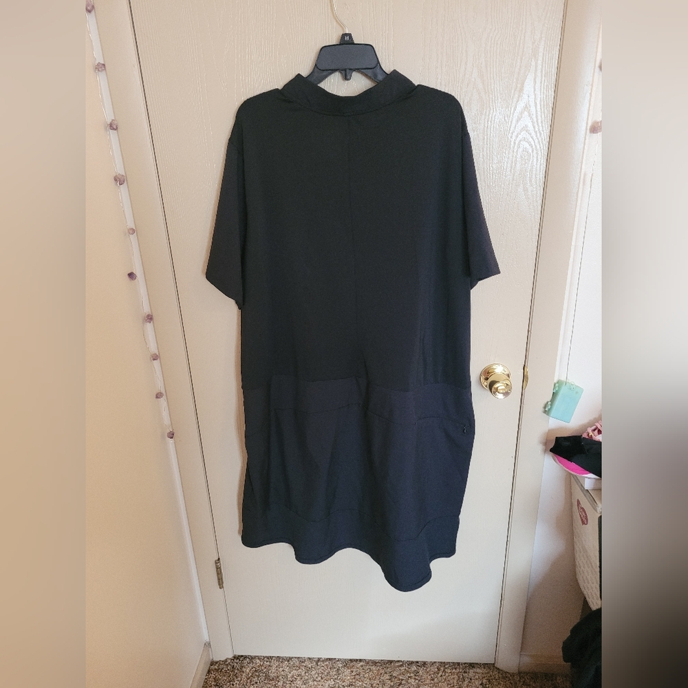 Adidas Oversized Black Lightweight Athleisure Dress Womens Plus Size 3XL - Picture 6 of 7